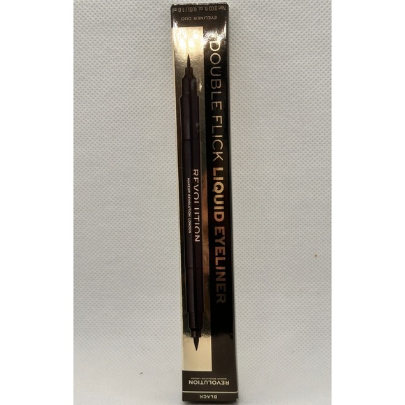 Makeup Revolution Thick and Thin Double Flick Dual Liquid Eyeliner Black - 1ml - Picture 6 of 6